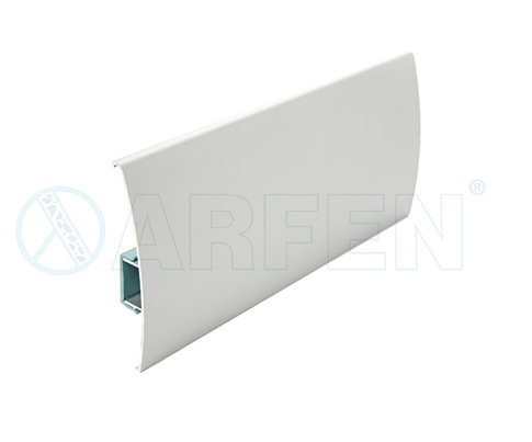 Arc-shaped aluminum baseboard